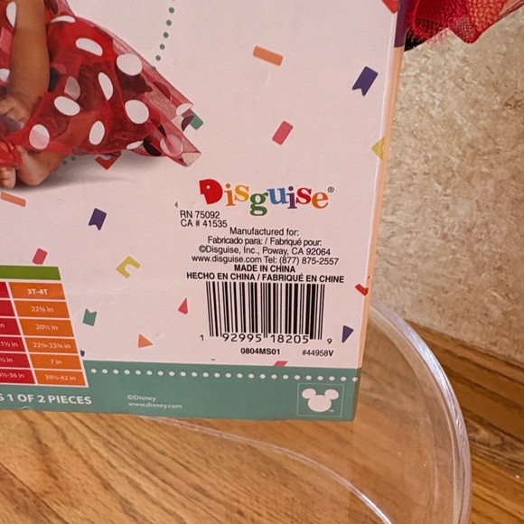 NWT Baby Disguise Disney Minnie Mouse 2 Piece Halloween Costume, Sz: 6-12 Months - Picture 12 of 12